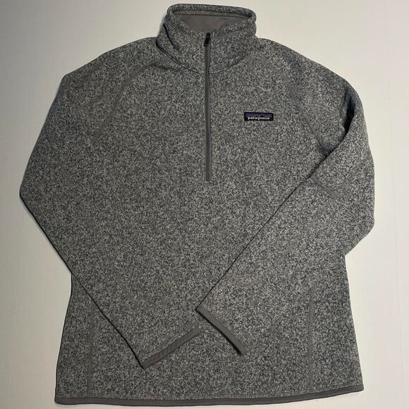 Patagonia Quarter Zip Up Jacket Grey Fleece Sweater Womens Small - Picture 3 of 6